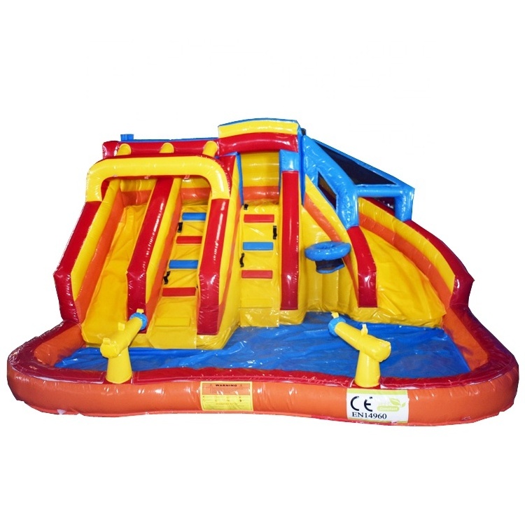 Hign quality adult slide with large pool jumping castle commercial inflatable water slides