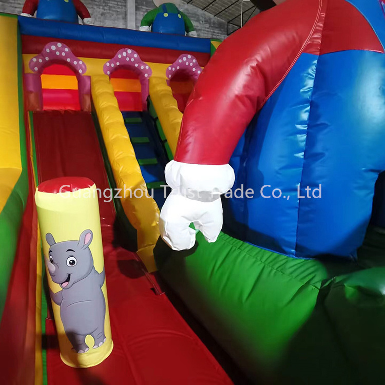 Giant inflatable house playground kids castle bounce inflatable with water slide