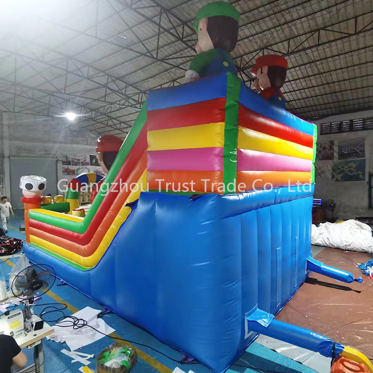 Giant inflatable house playground kids castle bounce inflatable with water slide