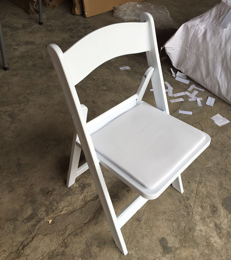 Wedding resin material white color furniture kids folding chair plastic folding chair