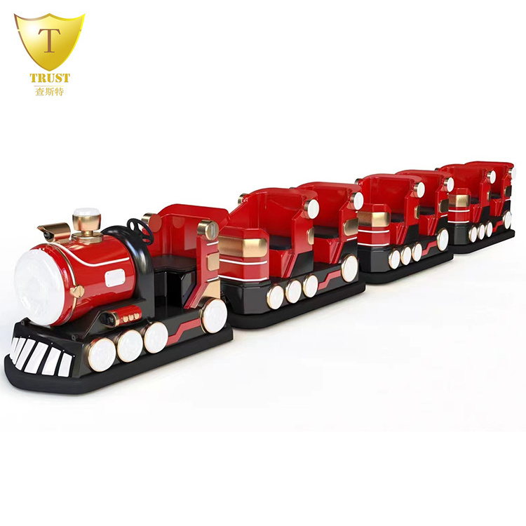 Luxury trackless battery powered carnival train rides mini train ride trackless for sale