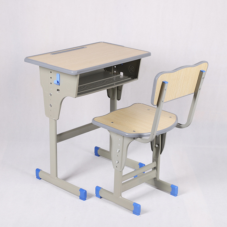 New primary school furniture chair desk high quality double student desk with chairs