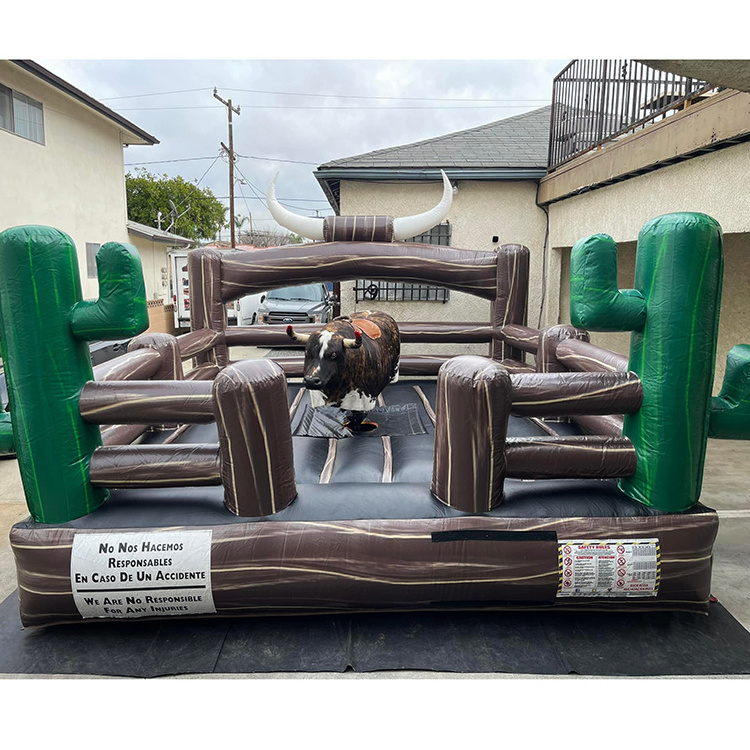 Hot sale bull rodeo simulator inflatable bouncer riding mechanical bucking bull