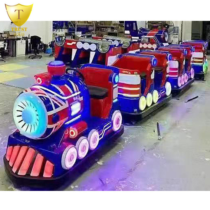 Luxury trackless battery powered carnival train rides mini train ride trackless for sale