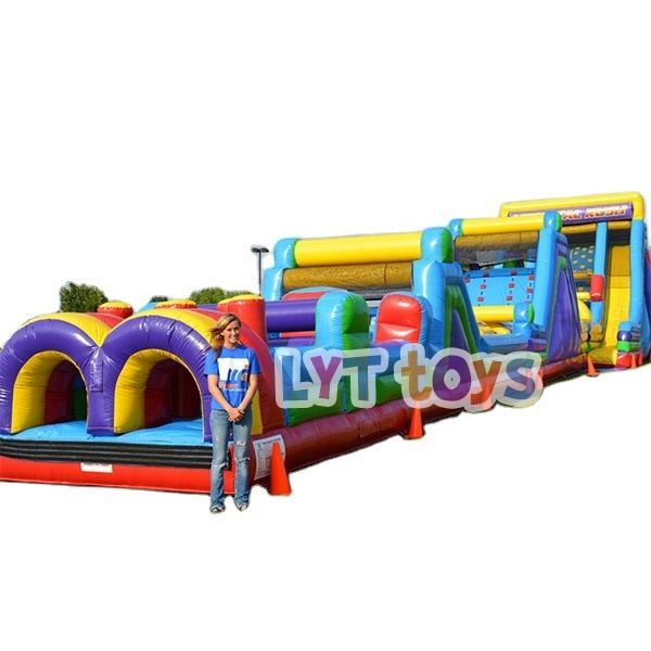 Inflatable obstacle course kids interactive adult game inflatable playground