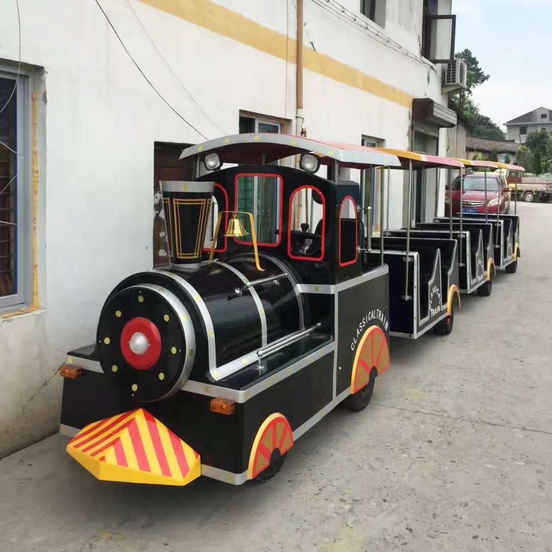 New funny trackless mini kids amusement park track electric mall train for sale