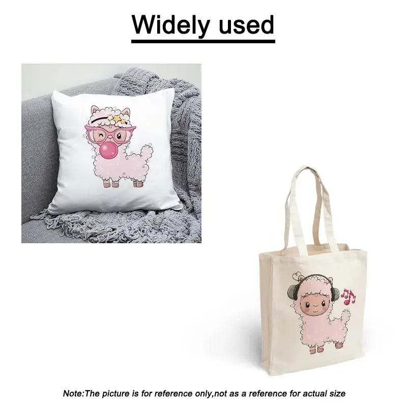 Cute Q-version Alpaca DIY Heat Transfer Children's Clothing T-shirt Thermal Transfer Stickers Decoration Printing