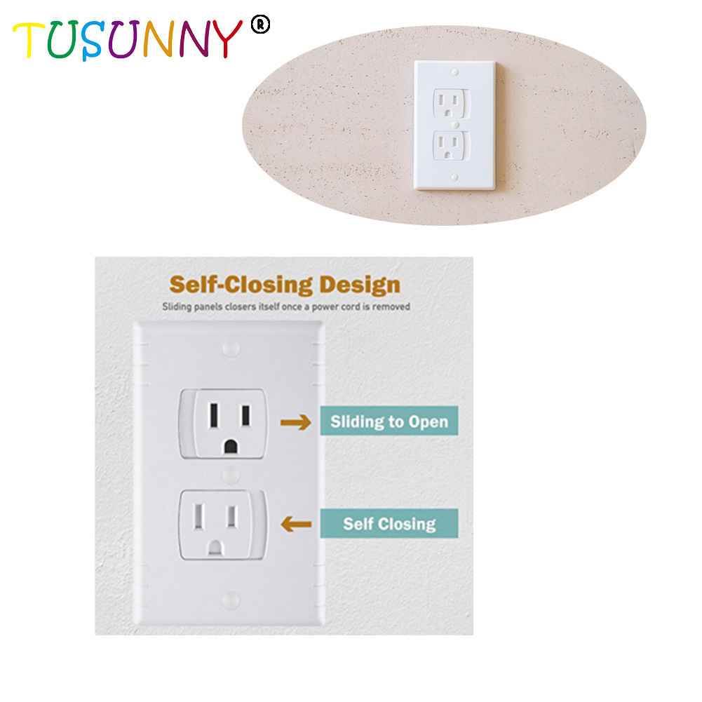 New 8Pack Self-Closing Outlet Covers Safety Socket Cover