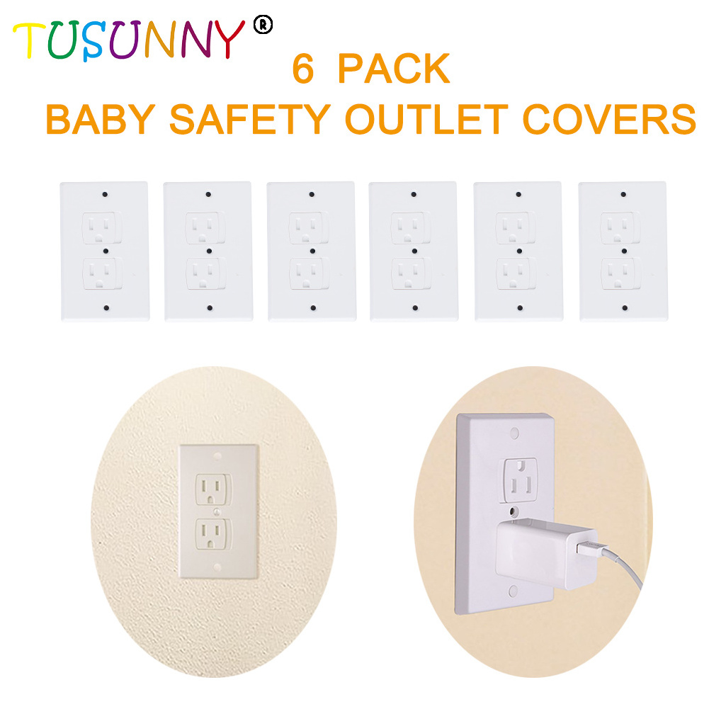 New 8Pack Self-Closing Outlet Covers Safety Socket Cover