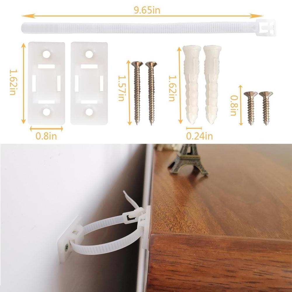 Furniture Straps for Baby Proofing Anti Tip Furniture Anchors Kit Wall Furniture Straps Protect Children