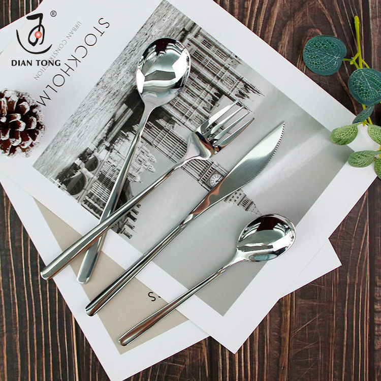 Good Price Wholesale Hotel Restaurant Weeding Knife Spoon And Fork Silver Flatware Silverware Set Stainless Steel Cutlery Set