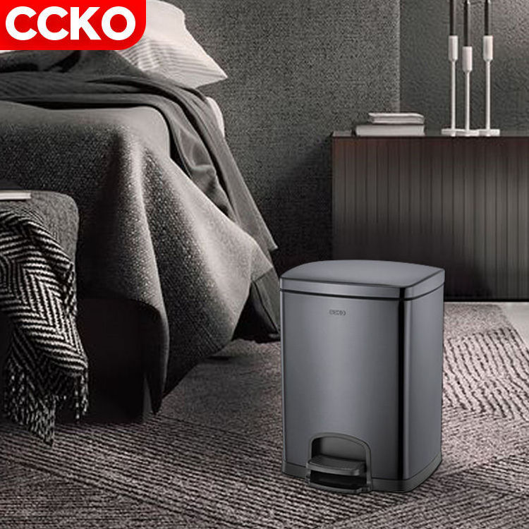 CCKO CK9934 5L/8L/12L/20L/30L foot step pedal kitchen stainless steel dust bin rubbish garbage dustbin trash can waste bin