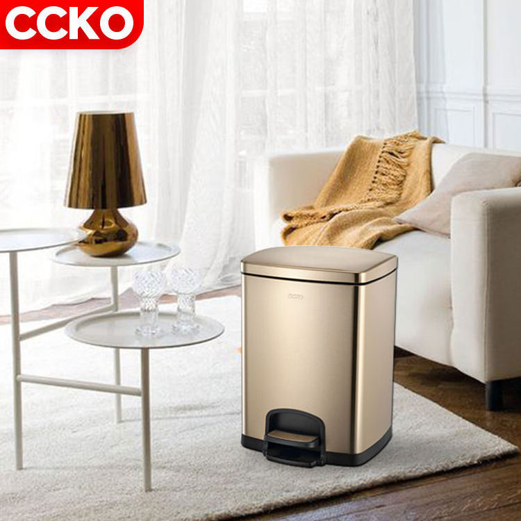 CCKO CK9934 5L/8L/12L/20L/30L foot step pedal kitchen stainless steel dust bin rubbish garbage dustbin trash can waste bin