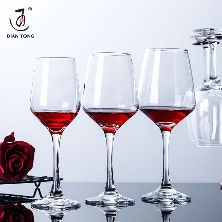 Wholesale 430Ml Hotel Restaurant Weeding Clear Glassware Water Glasses Goblets Glass Custom Wine Glasses Red Wine Glass Sets