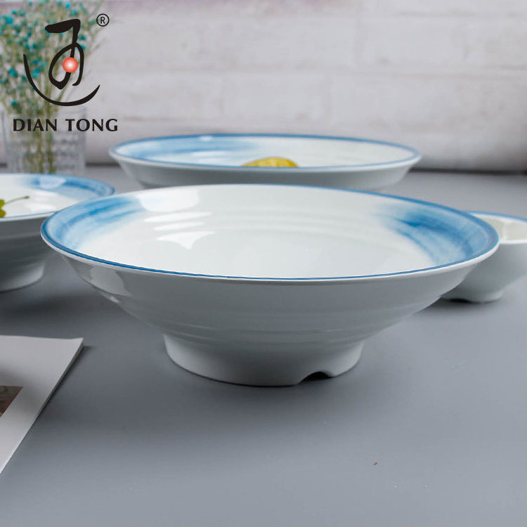 Custom logo 8.5/9.5/10/11/12 inch round shape 100% melamine ramen noodle bowl melamine noodle bowl melamine ramen bowl