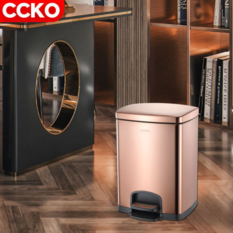 CCKO CK9934 5L/8L/12L/20L/30L foot step pedal kitchen stainless steel dust bin rubbish garbage dustbin trash can waste bin