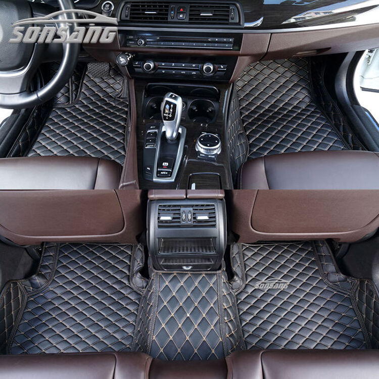 Wholesale Racing Red Luxury Car Floor Mats Full Set Carpet Waterproof Diamond Car Mat