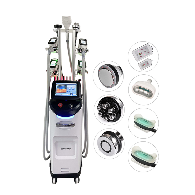 360 cryo slimming machine 4 handle cryo freeze fat slimming machine cold cryo body slimming machine with cavitation vacuum