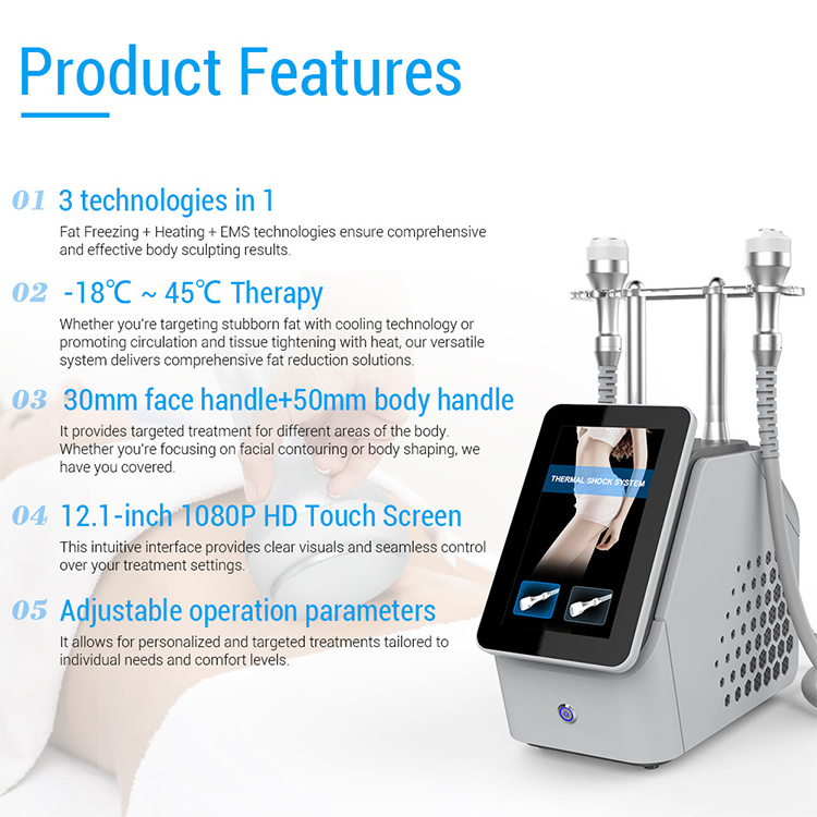 New Arrival! Hot Cold body sculptor Cryo Facial machine Ems Thermal therapy Cryo T skin shock fat freezing machine