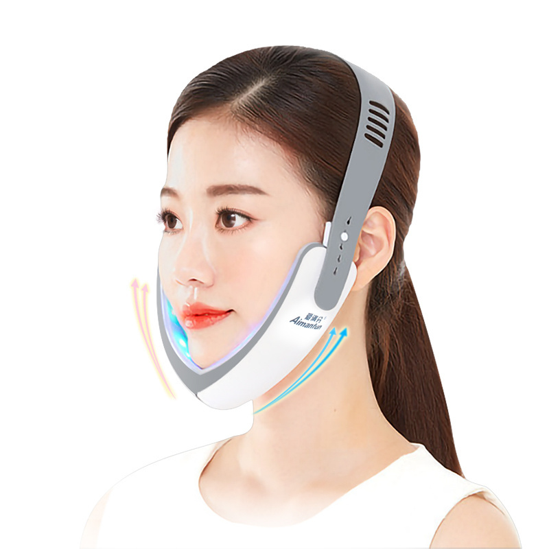 upgrade 2.0 microcurrent v shape line slim face massage belt chin v shape lifting face massager tool for women