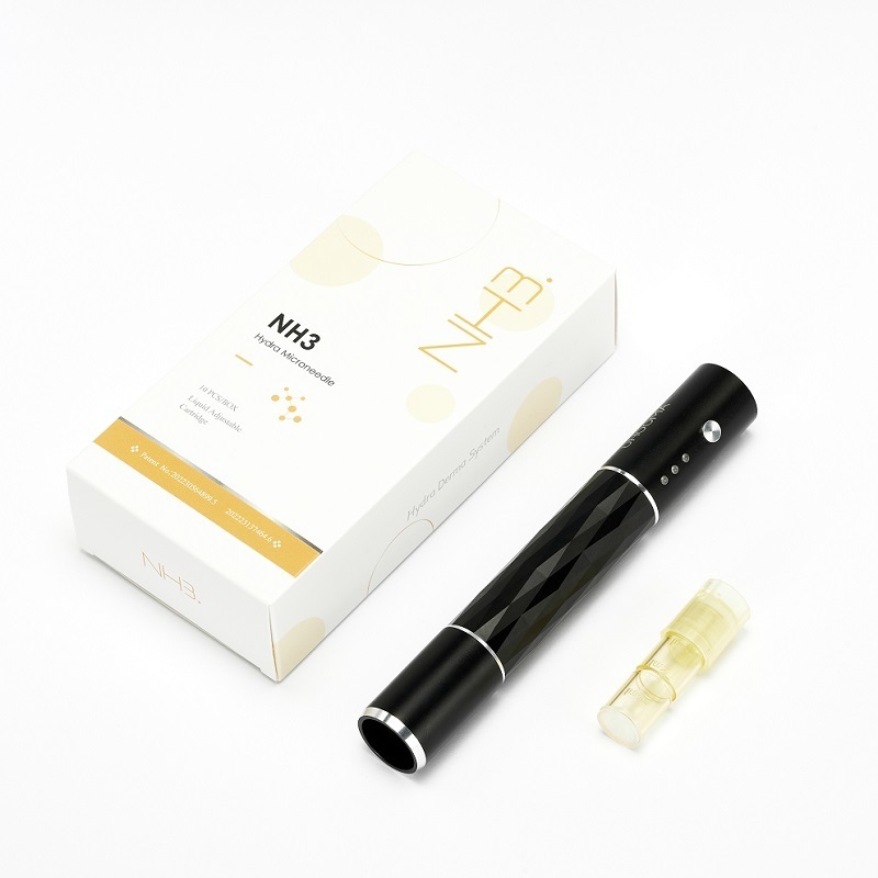 new design facial microneedle derma hydrapen OEM NH3 liquid cartridge electric hydra microneedling pen