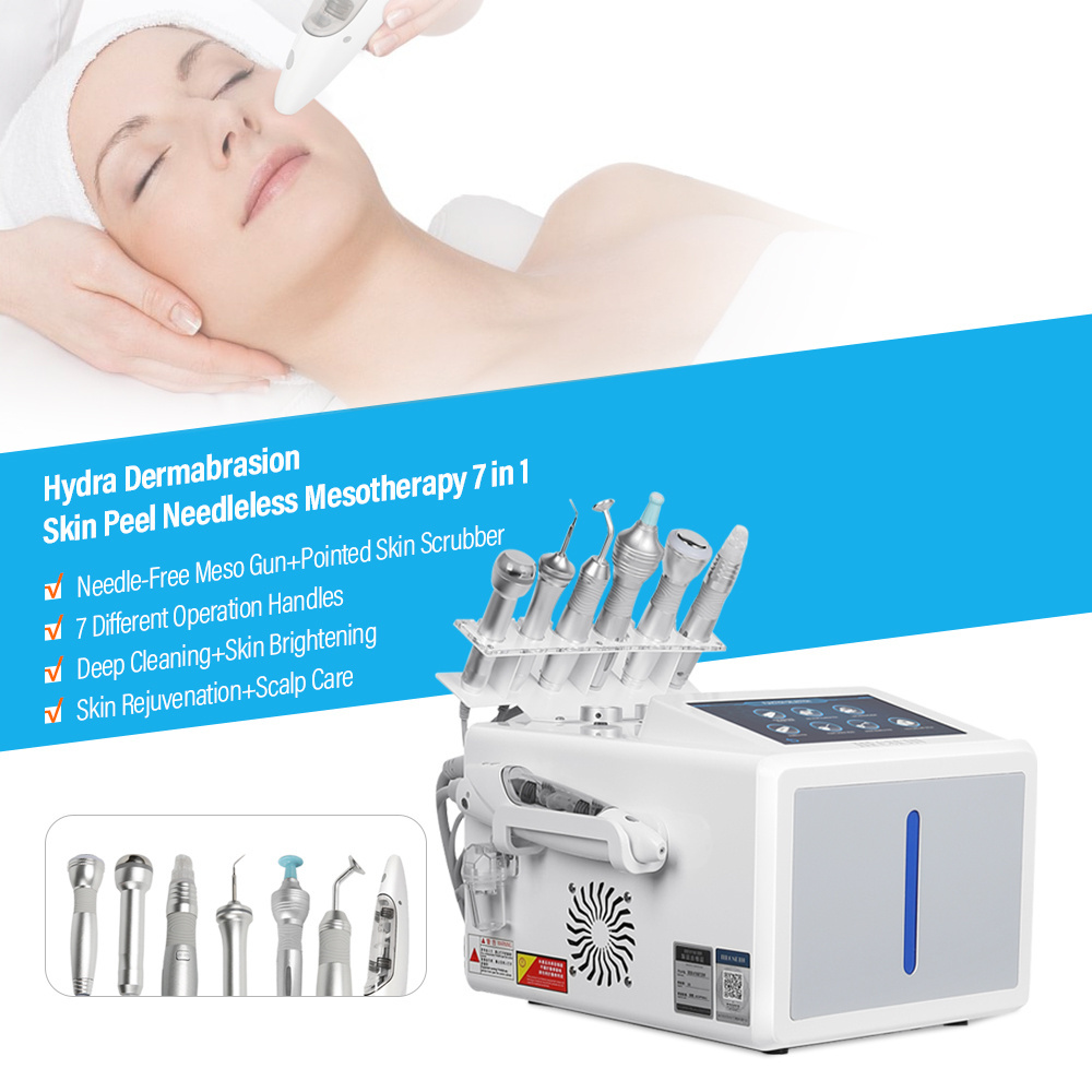 New arrival hydro oxigen facial 7 in 1 hydra dermabrasion facial machine with mesotherapy injection