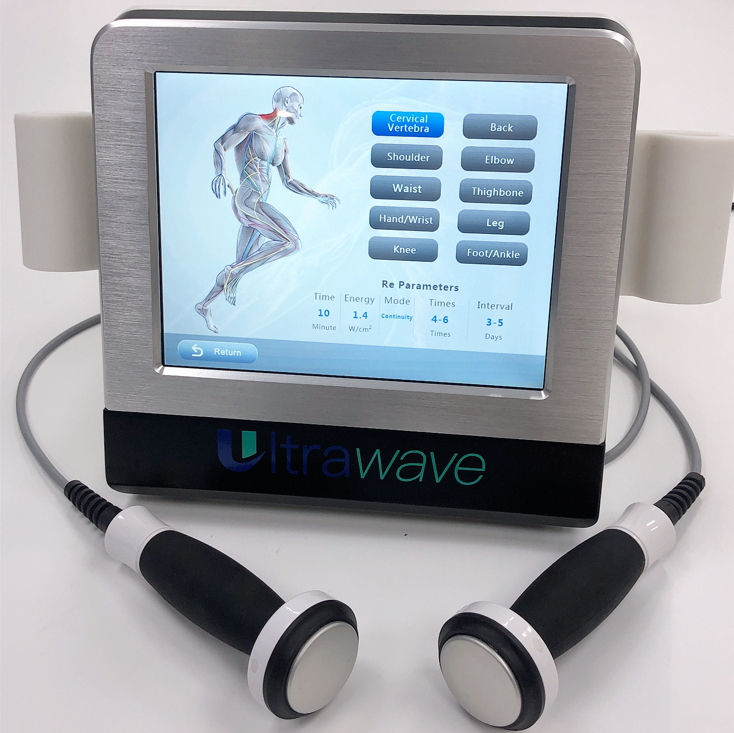 Ultrasound Therapy Machine 1 mhz and 3 mhz Physiotherapy Pain Relief Dual Handle Ultrawave Machine