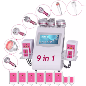 small type 9 in 1 Lipo laser vacuum slimming kim 8 rf ultrasonic 40k cavitation lipolaser weight loss machine