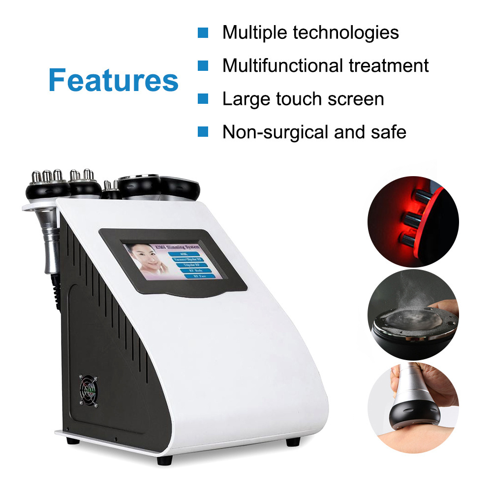 Cavitation Vacuum 5 in 1 vacuum 40K RF Body Cavitation Slimming ultra shape RF Skin Lifting Reduce fat Machine