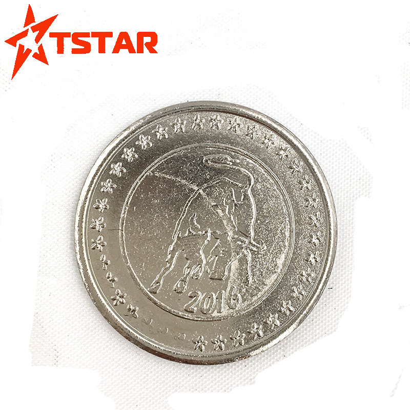 Cheap OEM ODM coin custom printed different size different metal arcade token coins washing machine coin