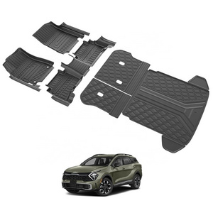 5D Car Mat 7D Car Floor Mat TXR Black TPE Carpet Left Hand Drive Cover for KIA SPORTAGE LWB 2021-2023