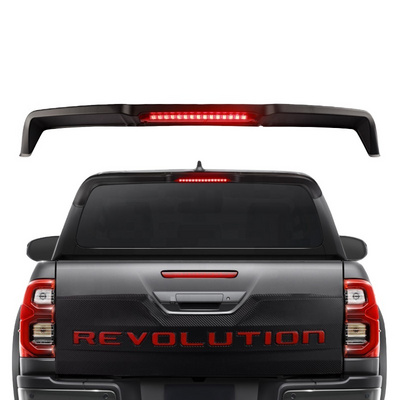 Rear Wing Spoiler Tailgate Cover Lamp Cover with LED other exterior accessories for Toyota Hilux 2021- Revo Rocco 2015-