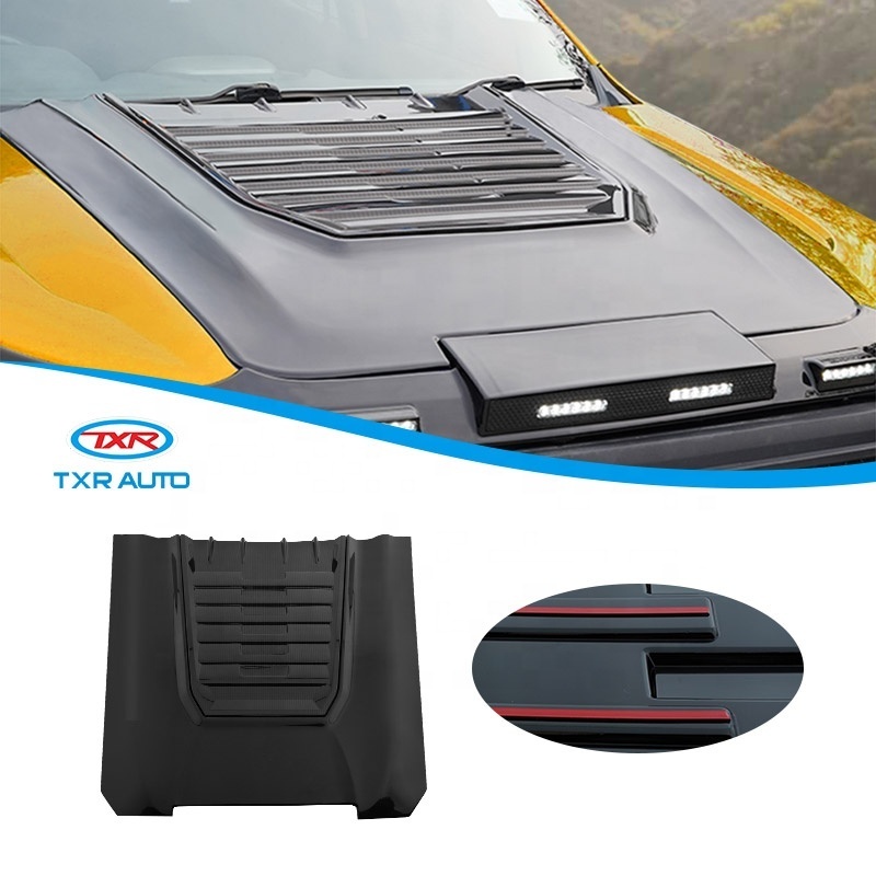 TXR Newest Design High Quality Roof Search Light Hood Scoop Cover Bonnet Guard for Ford Ranger T9 2022-