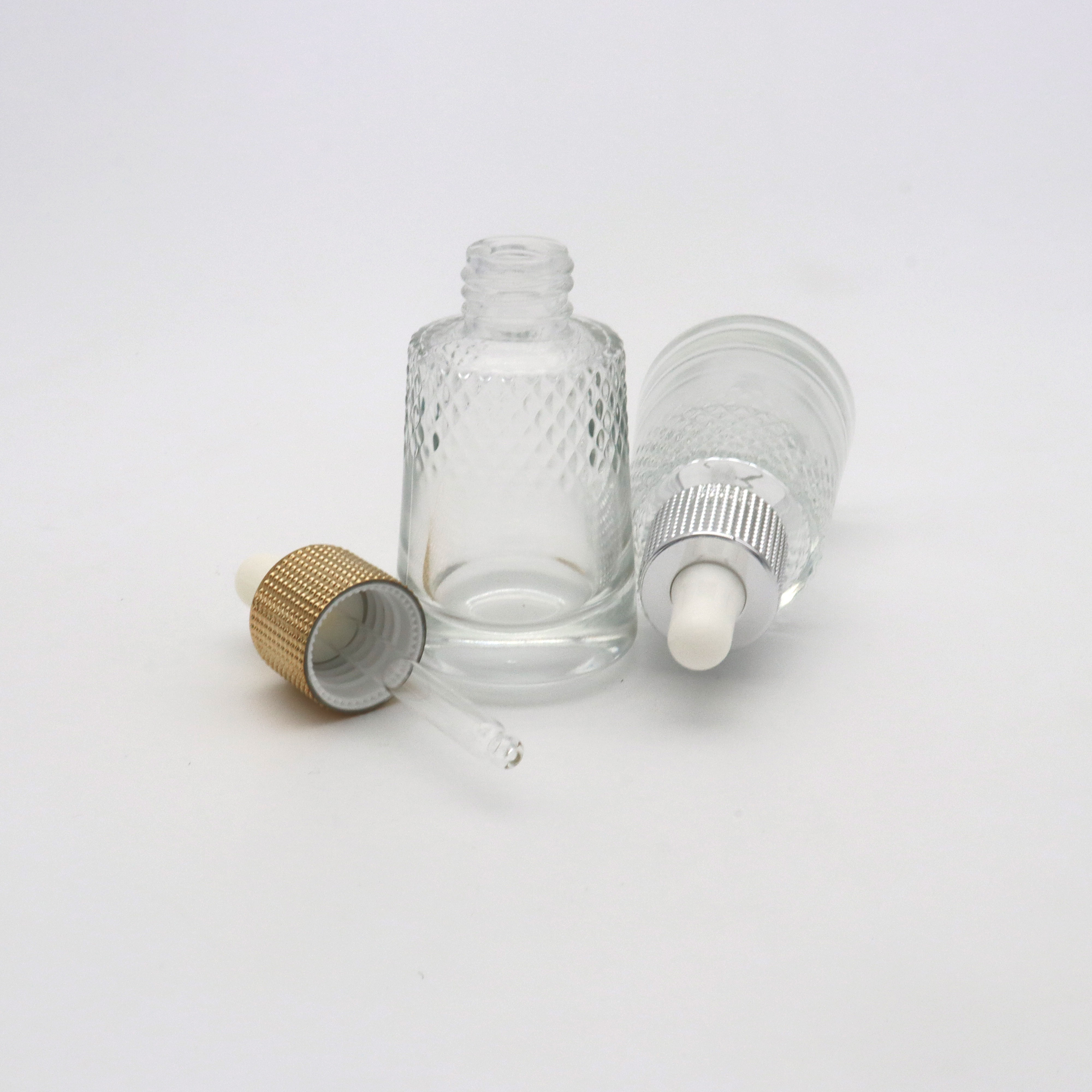 Transparent pineapple shape Essence Bottle 30ml glass dropper skin care essence bottle Cosmetic packaging glass bottle