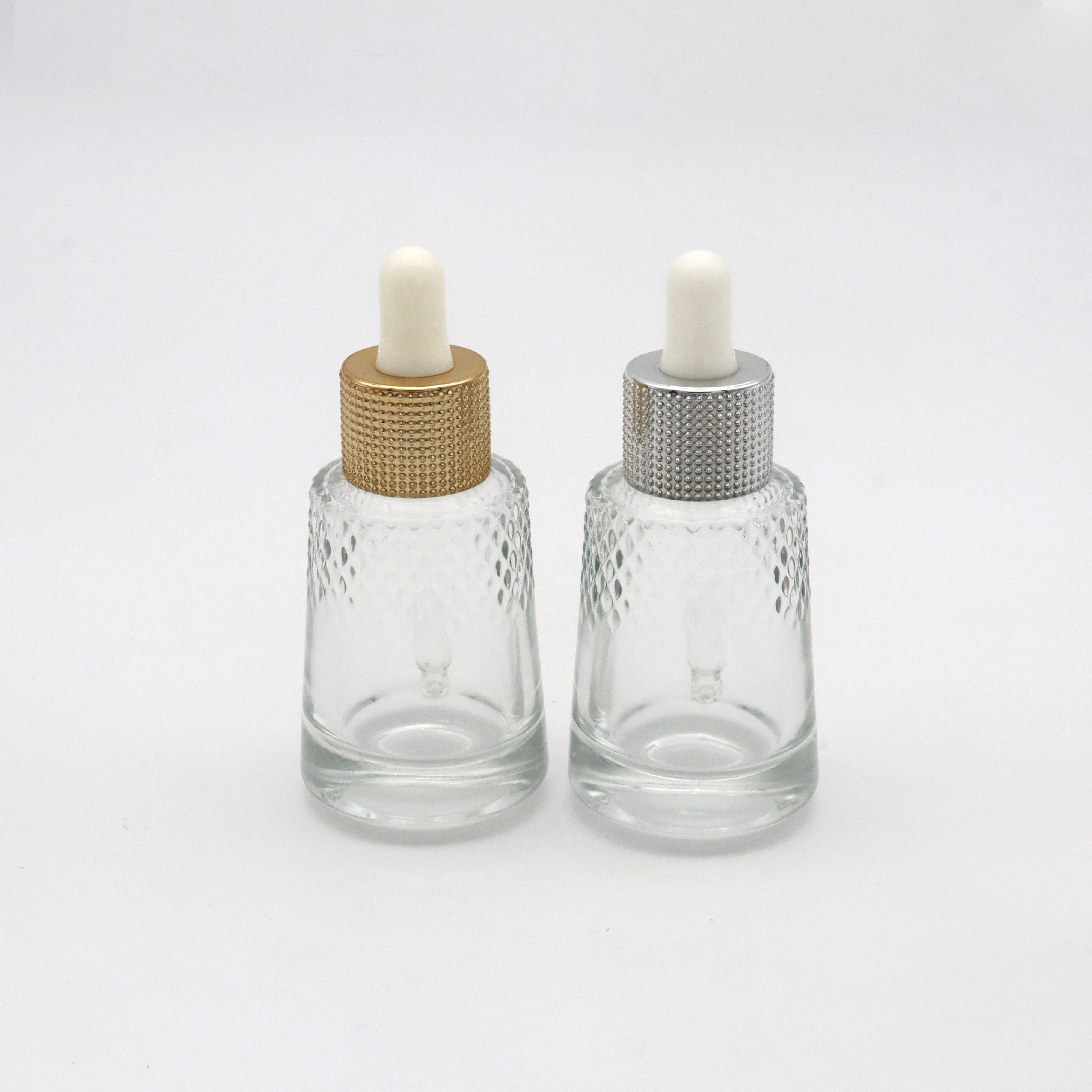 Transparent pineapple shape Essence Bottle 30ml glass dropper skin care essence bottle Cosmetic packaging glass bottle