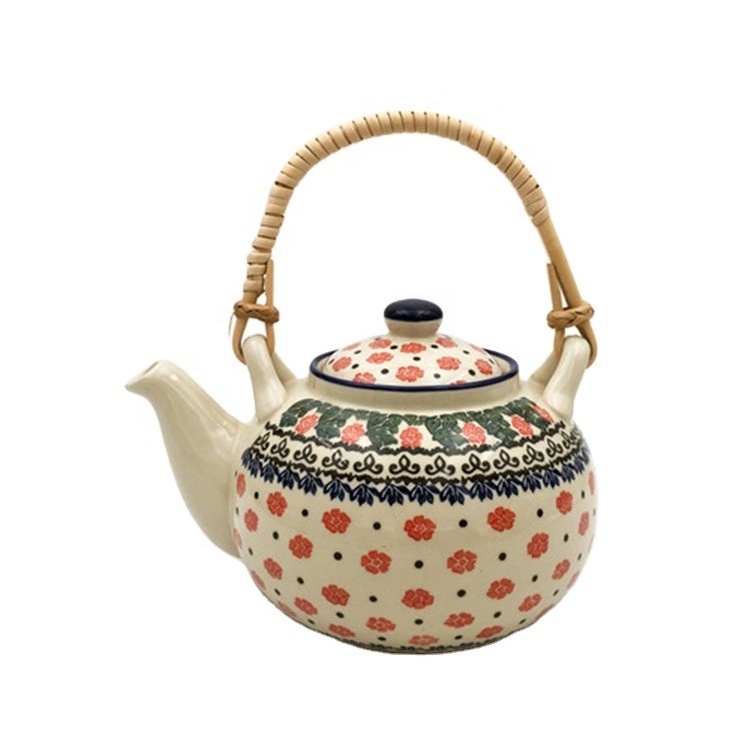 Wholesale Poland style handmade drinkware tea set ceramic teapot warmer