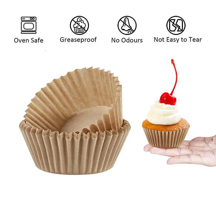 1000pcs/pack Black And White Greaseproof Disposable Cake Muffin Baking Liner Paper Cup Muffin Cupcake Liners Customized Logo