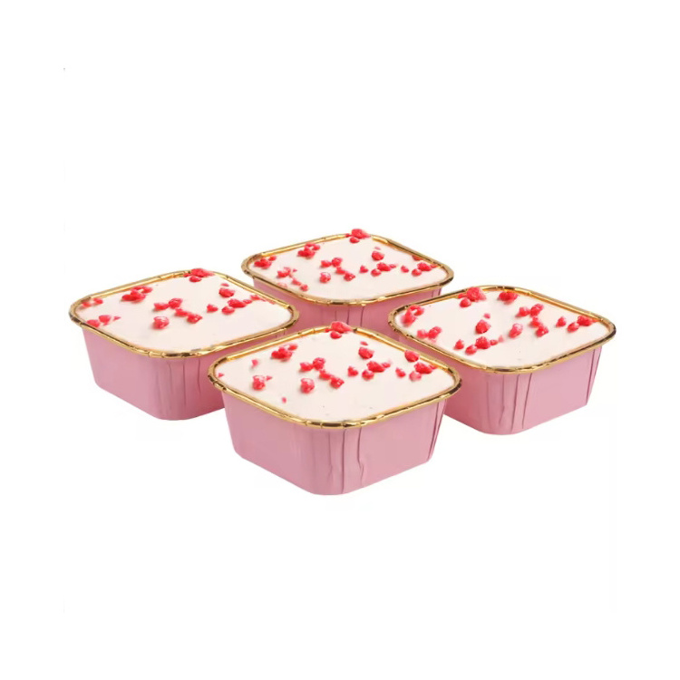 Wholesale Wedding Party Gold Foil Roll Mouth Muffin Cup Baking Cupcake Liners Baking Paper Cup