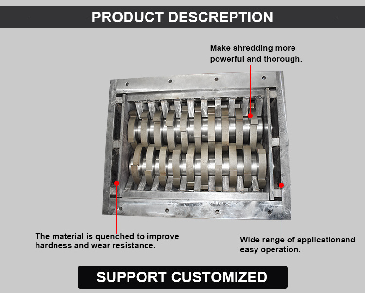 Tyrone Plastic Crusher Machinery Part Waste Wood/Metal/Rubber/Plastic/Cardboard Shredder Machine Knife Blade