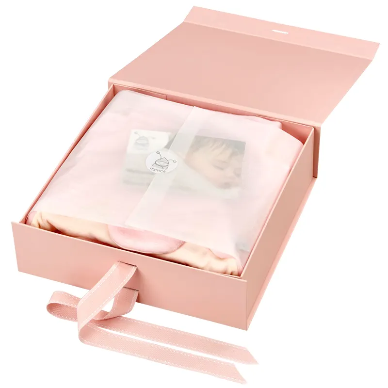 2023 Custom Luxury Magnet Foldable Cardboard Baby Clothes Packaging Gift Box Lash Boxes Custom Logo Baby Packing Box