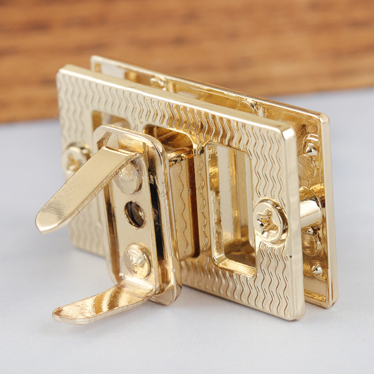 Factory Custom Briefcase Lock Clasp For Leather Bags Accessories Metal Buckle DIY Lock Hardware For Bags Handbag