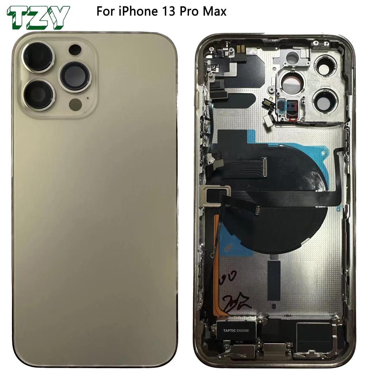 Factory Wholesale Battery Back Cover Assembly For IPhone 13 Pro Max Housing With Wireless Charge Flex And Button Small Parts