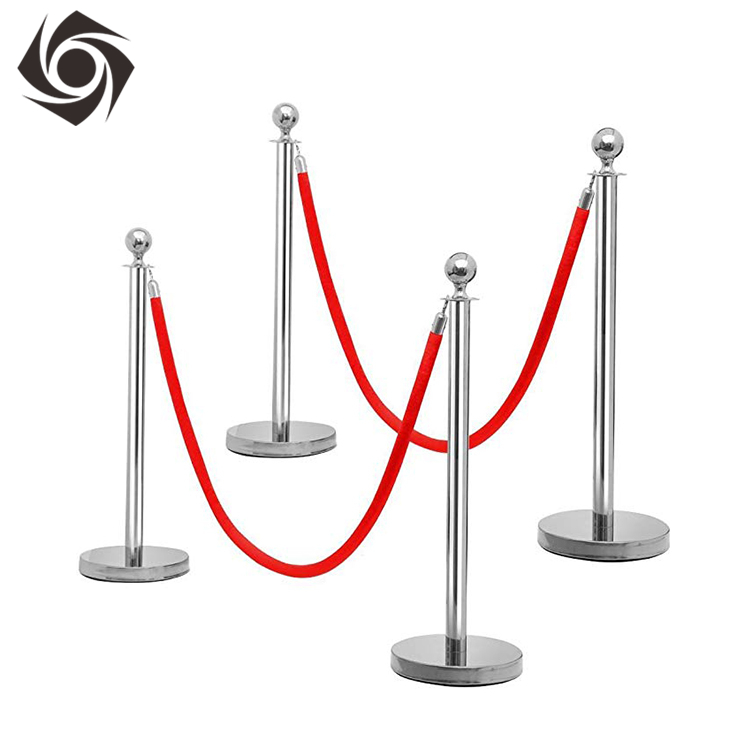 Red Carpet Stand Gold VIP Queue Poles Rope Post Barrier Stanchion Set