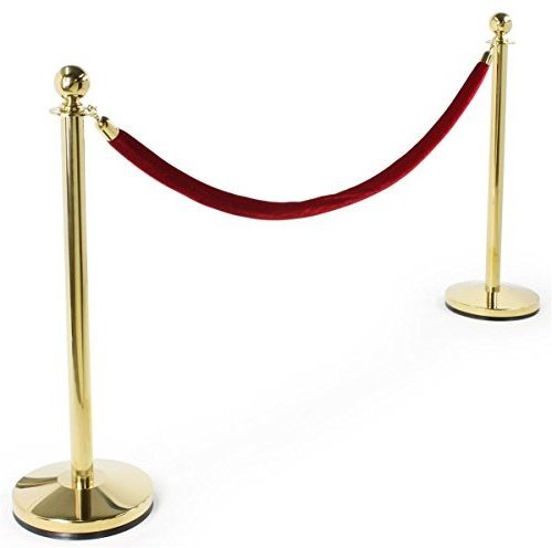 traffic crowd control walkway gold queue bollard red carpet velvet rope poles stands post barrier stanchion