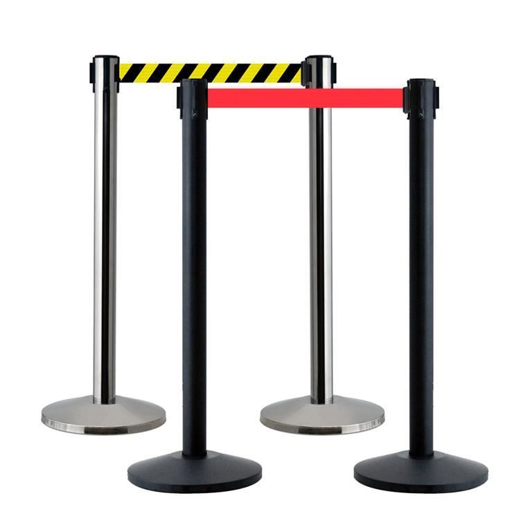 car park belt barrier system stainless steel earring post stud road safety crowd control