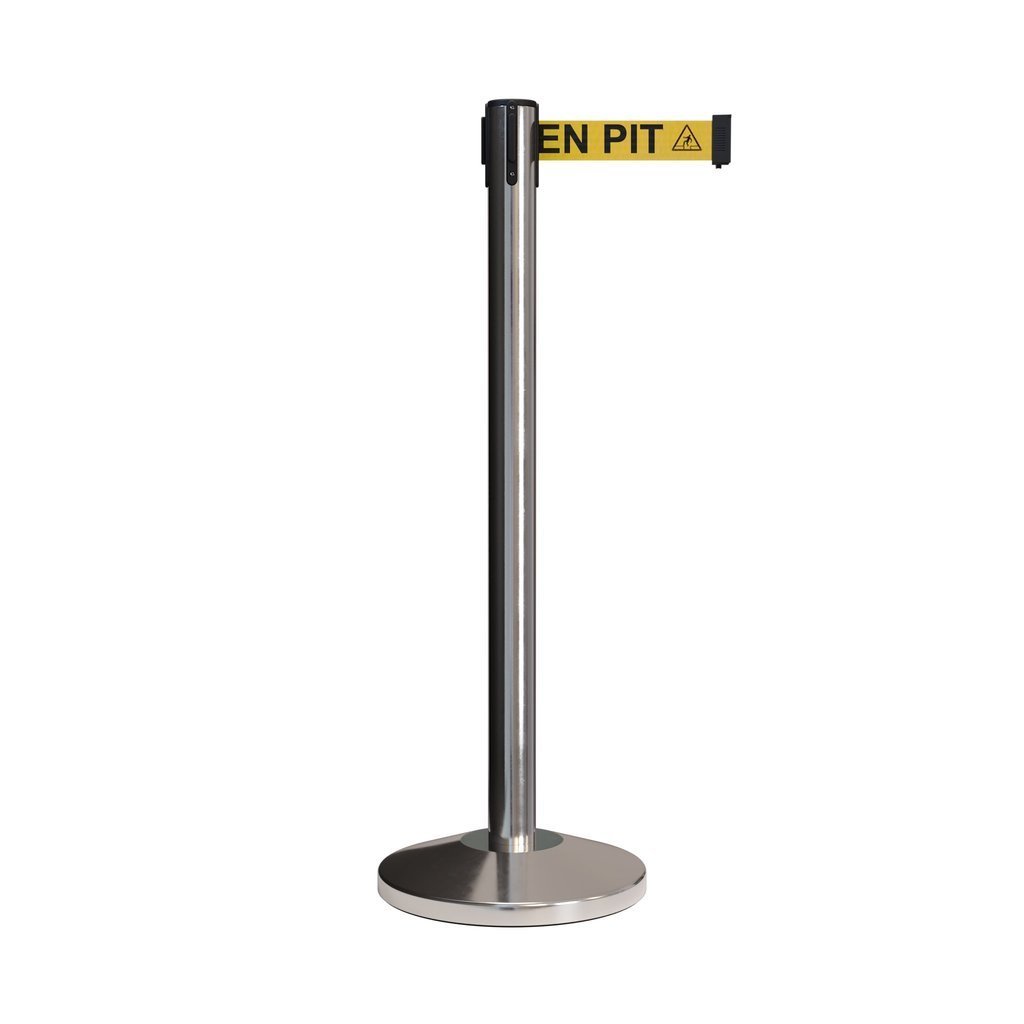 stainless steel Retractable belt Barrier Stand For airport Supermarket