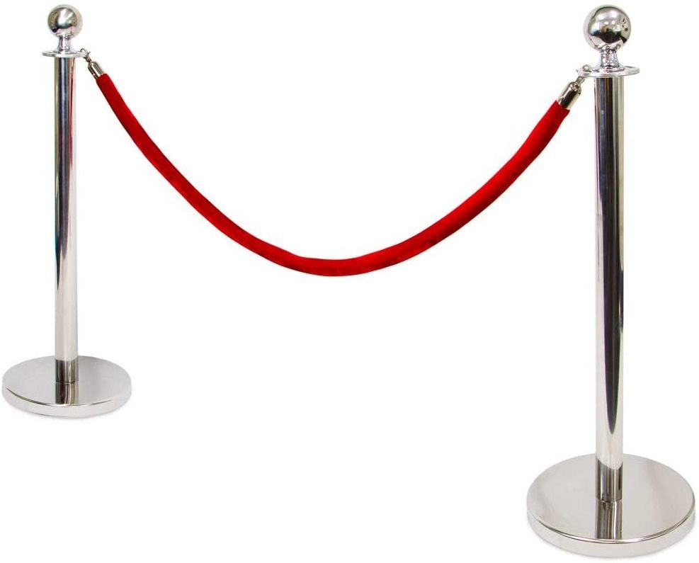 decorative cord retractable stand red carpet poles gold queue stand rope car show concrete stanchion barriers