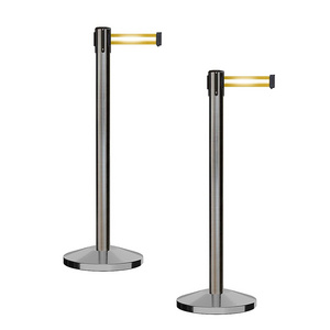 car park belt barrier system stainless steel earring post stud road safety crowd control