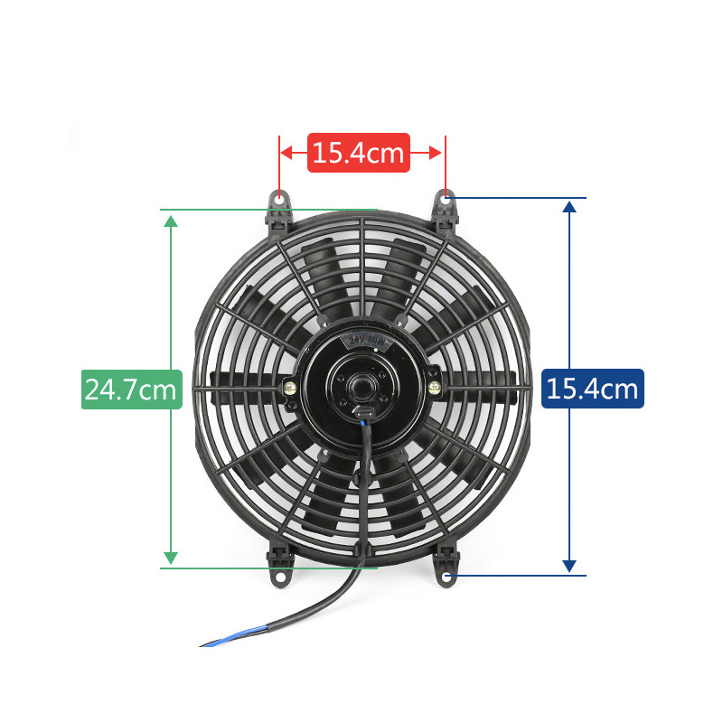 China supplier New 2V 24V Auto radiator fan 80w 90w air condition condenser fan in 8inch to 12inch sizes