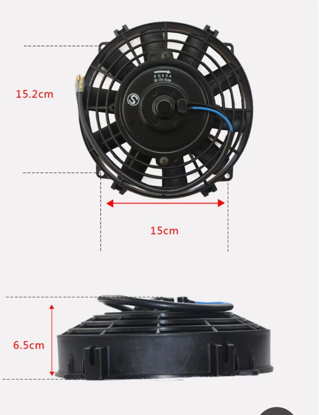 Replace universal 12v 24V car truck bus air condition 8 inch 10Inch 12inch 14inch motor condenser fan  for air cooling system